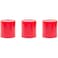 Fitto Pillar Candle Red Unscented 3 Piece Set 5x5cm for Home Decor, Weddings, Events &amp; Relaxation