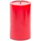Fitto Red Pillar Candles 3 Piece Set Unscented Home Decor, Wedding & Event Candle, Long Burning Smokeless (5X7.5 CM)
