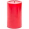 Fitto Red Pillar Candles 3 Piece Set Unscented Home Decor, Wedding & Event Candle, Long Burning Smokeless (5X7.5 CM)