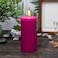 Fitto Pillar Candle Unscented, Long Burning, Smokeless White Wax Candle for Home Decor, Weddings, Events - PINK CLR, 5X5 CM