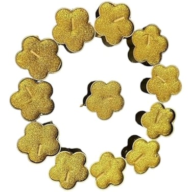 Fitto Set of 12 Flower Shape Tealight Candles &ndash; Decorative Floral Candle Lights for Table, Centerpiece, Party, Wedding &amp; Home Decor