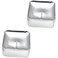 Fitto Tealight Square Candles Set of 12 &ndash; Silver Decorative Candles for Home, Party &amp; Event Lighting