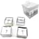 Fitto Tealight Square Candles Set of 12 &ndash; Silver Decorative Candles for Home, Party &amp; Event Lighting