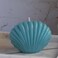 Fitto Unique Light Candle in Seashell Design &ndash; Blue Home Decor Candle for Ambient Lighting and Relaxation 8.5x4.6x6cm