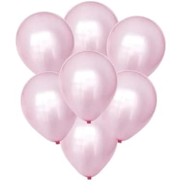 Fitto 12 Inch Chrome Balloon Light Pink, 40 Pack, 2.80g Each