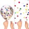 Fitto 20-Inch Transparent Inflatable Balloon with 10g Glitter per Card