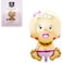Fitto Baby Girl Foil Balloon &ndash; 1pcs/Card for Baby Shower &amp; Birthday Celebration
