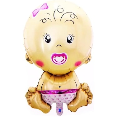 Fitto Baby Girl Foil Balloon &ndash; 1pcs/Card for Baby Shower &amp; Birthday Celebration