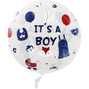 Fitto It's a boy Boy Blue Transparent Balloon 45cm