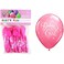 Fitto Baby Girl 12 Inch Balloons - 12 Pcs Per Card for Party Decor