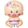 Fitto It's a Girl Balloon Card Pink Birthday Card for Girls