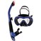 Fitto Anti Fog Diving Mask Snorkel Set – Swimming Goggles & Scuba Snorkel Dark Blue – Diving, Underwater, Swim Gear