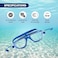 Fitto Blue Swimming Goggles with Anti-Fog, UV Protection, Adjustable Strap &amp; Ear Buds &ndash; Silicon &amp; Plastic Design