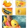 Fitto Infant Pool Float Duck - Inflatable Baby Boat Swimming Ring Trainer with Double Handle, Waist Support