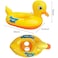 Fitto Infant Pool Float Duck - Inflatable Baby Boat Swimming Ring Trainer with Double Handle, Waist Support