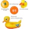 Fitto Infant Pool Float Duck - Inflatable Baby Boat Swimming Ring Trainer with Double Handle, Waist Support