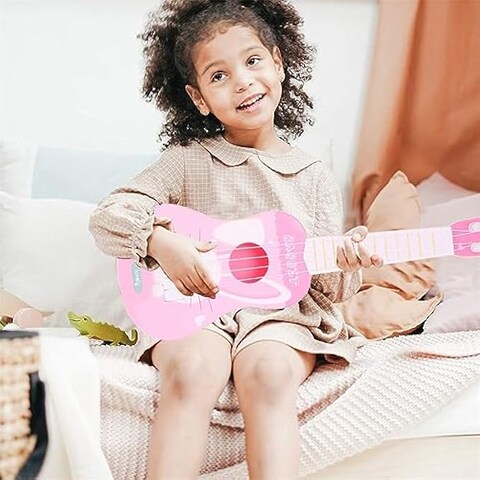 Fitto Plastic Cartoon Rabbit Mini Guitar Toy – Toddler Musical Instrument for Boys & Girls, Early Education, Kids Learning Music