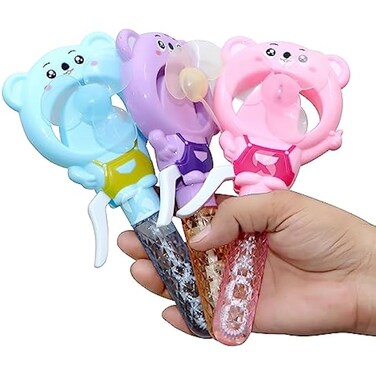 Fitto Bubble Machine Maker with Fan &ndash; Outdoor Bubble Blower Toy for Kids and Party Fun, Pack of 4