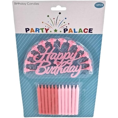 Fitto Red Party Candle for Birthday Tabletop Decor, Birthday Candle & Party Accessory