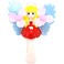 Fitto Bubble Stick with Double Fan Princess Design - 4pcs pack, Kids Party Decor, Birthday Favor, Fairy Tale Themed