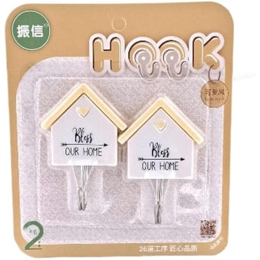 Fitto Durable Plastic Hooks for Home Design, 2pcs on Card - Wall, Door &amp; Organizer Hangers