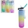 Fitto Plastic Sport Bottles 1000ml Gradient Pattern Assorted Colors