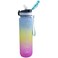 Fitto Plastic Sport Bottles 1000ml Gradient Pattern Assorted Colors