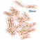 Fitto 20 Piece Wooden Cloth Pins 25mm for Laundry Drying and Home Use