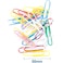 Fitto 25 Pieces Paper Clips, 50mm Plastic Coated Assorted Colors for Office Use