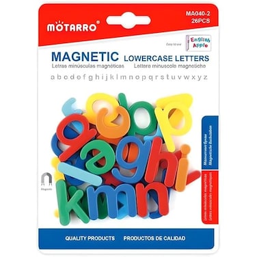 Fitto Magnetic English Letters 26 Pieces &ndash; Lower Case, Assorted Colors for Home &amp; Classroom