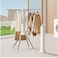 GENNEXT Tripod Modern Clothes Drying Rack, 16 Rods Foldable Drying Rack Clothing for Laundry, 4 Leg with Wheels Collapsible Portable Dryers for Indoor &amp;Outdoor