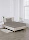 Linen Single Plain Fitted Elastic Bedsheet with 1 Pillow Case 90 x 190 Cm Grey