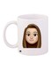 Printed Coffee Mug White/Brown/Beige