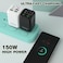 150W 3 x USB + 3 x USB-C / Type-C Multi-port Fast Charger &ndash; Black &ndash; UK Plug