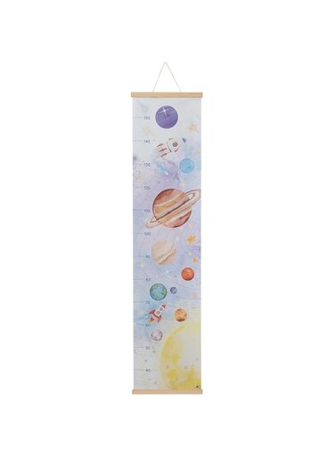 New Kids Growth Chart - Canvas Height Measure Wall Decoration for Toddlers - Journey Through the Galaxy, 30x160 cm, Milestone Tracker - Little Pumpkin