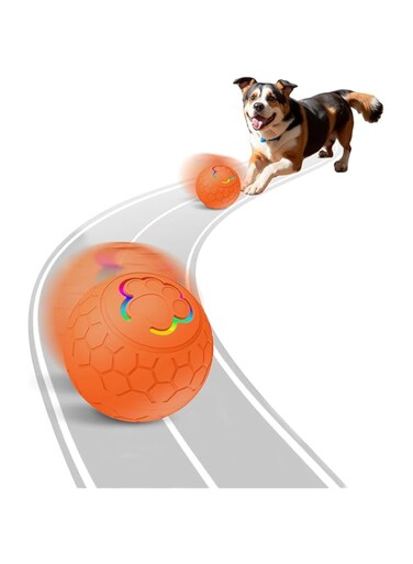 Interactive Dog Ball Toy, Smart Interactive Dog Toys Ball, Smart Self-Moving Ball with 2 Modes USB Rechargeable 56mm in Diameter for Small Dog Fun Gift for Boredom