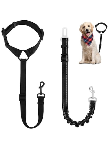 Awpeye Dog Seat Belt,2 Pack Adjustable Pet Car Seat Belts and Safety Strap Car Headrest Restraint Vehicle Harness,Nylon Fabric Pet Seatbelt Use for Any Pet Harness