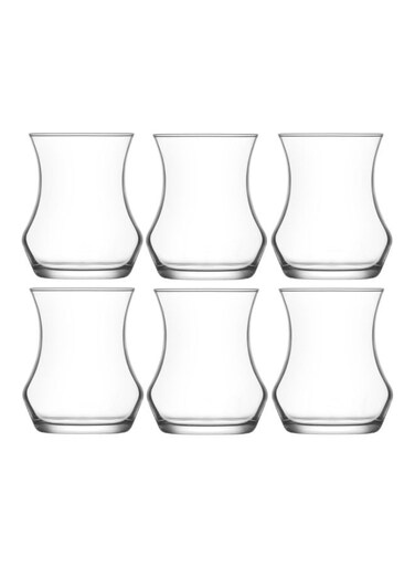 6-Piece Eda Tea Glass Set Clear 840mm