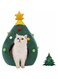 Ushang Pet Christmas Cat Beds, Christmas Tree Cat House, Portable Indoor Cat Igloo Xmas Bed Cave for Small Dogs and Small Animals, Green