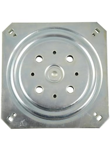 KNP Silver Steel Revolving Swivel Plate 6 inch is a heavy-duty, 360-degree rotating mechanism, ideal for chairs, turntables, TV stands, display racks, and other rotating applications.
