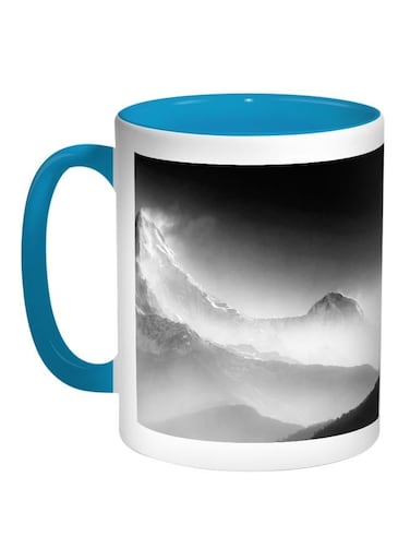 High Mountains Printed Coffee Mug Turquoise/White/Black 11ounce