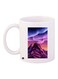 Mountain Printed Coffee Mug White/Purple/Blue 11ounce