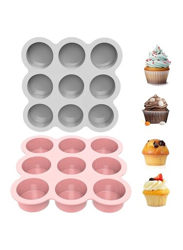 Silicone Mini Muffin Pan for Muffins, Cupcakes, and Egg Muffins, Heat-Resistant Silicone Mold for Air Fryers and Ovens