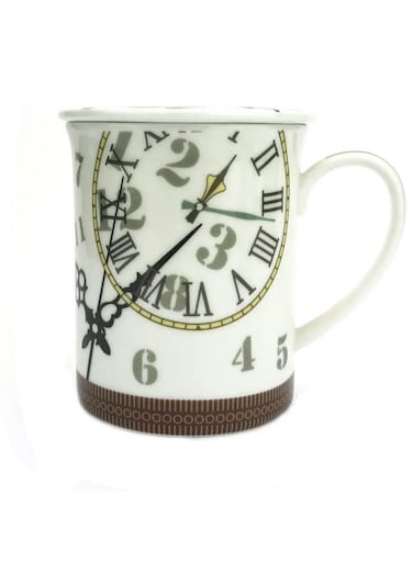 Microwave Safe Fine Porcelain Ben Mug with Lid And infuser for Loose Leaf Tea (0.2L) 3pc