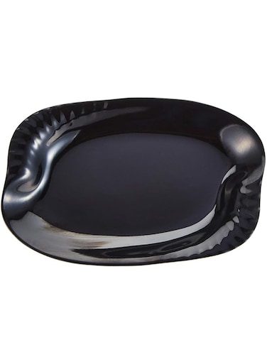 SERVEWELL MELAMINE HORECA BLISS SNACK PLATE-7" BLACK H_2367,Black