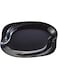 SERVEWELL MELAMINE HORECA BLISS SNACK PLATE-7" BLACK H_2367,Black