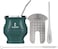 Cuopru Yerba Mate Cup and Bombilla Set - Modern Cup, Shaper Set, Straws, and Cleaning Brush (Army Green)
