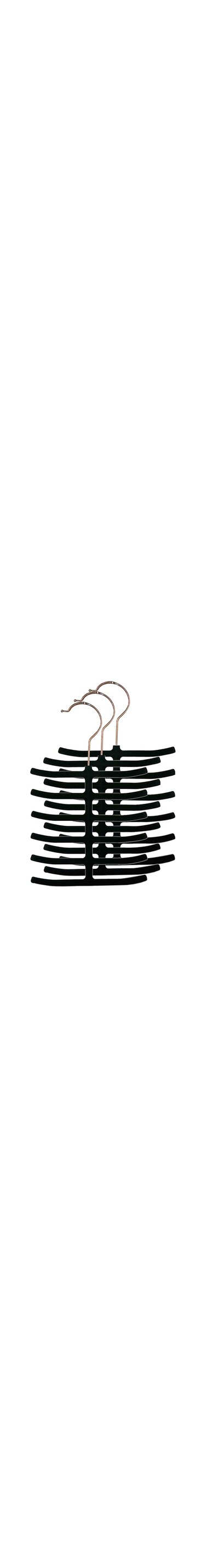 Home Basics 1, Black : 3-Pack Velvet Tie Hanger, Black