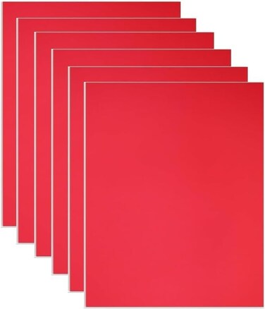 CRAFT MAGIC 5pcs Red Foam Board Sheets, A4 5mm Thick &ndash; Ideal for DIY Crafts, School Projects, Signboards, Framing &amp; Decorations