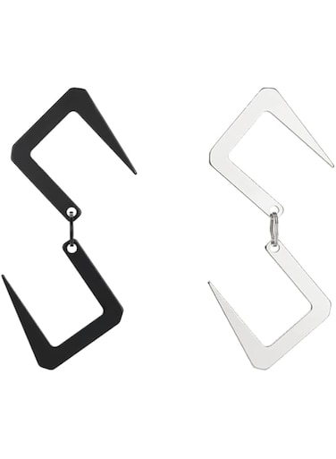 IKAAR 2 Pack S Hooks for Hanging Heavy Duty Stainless Steel Hangers Camping Multi Purpose Hook for Indoor and Outdoor